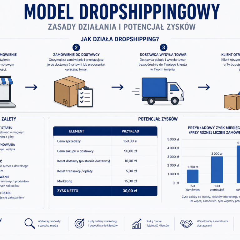 Model dropshippingowy – zasady działania i potencjał zysków