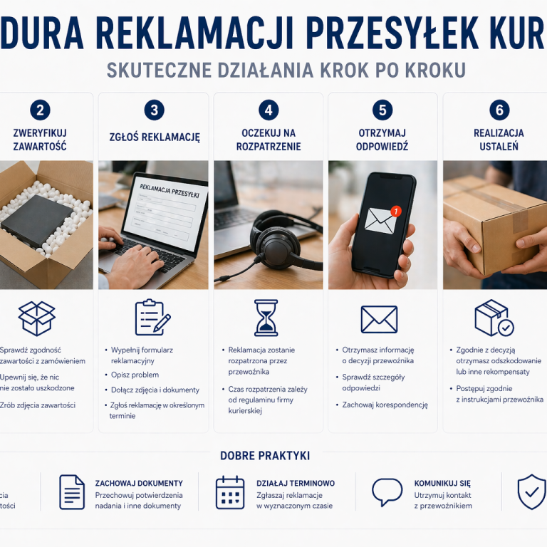 Procedura reklamacji przesyłek kurierskich – skuteczne działania krok po kroku