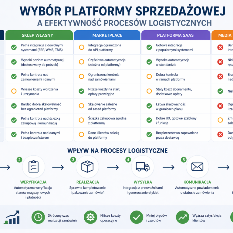 Wybór platformy sprzedażowej a efektywność procesów logistycznych