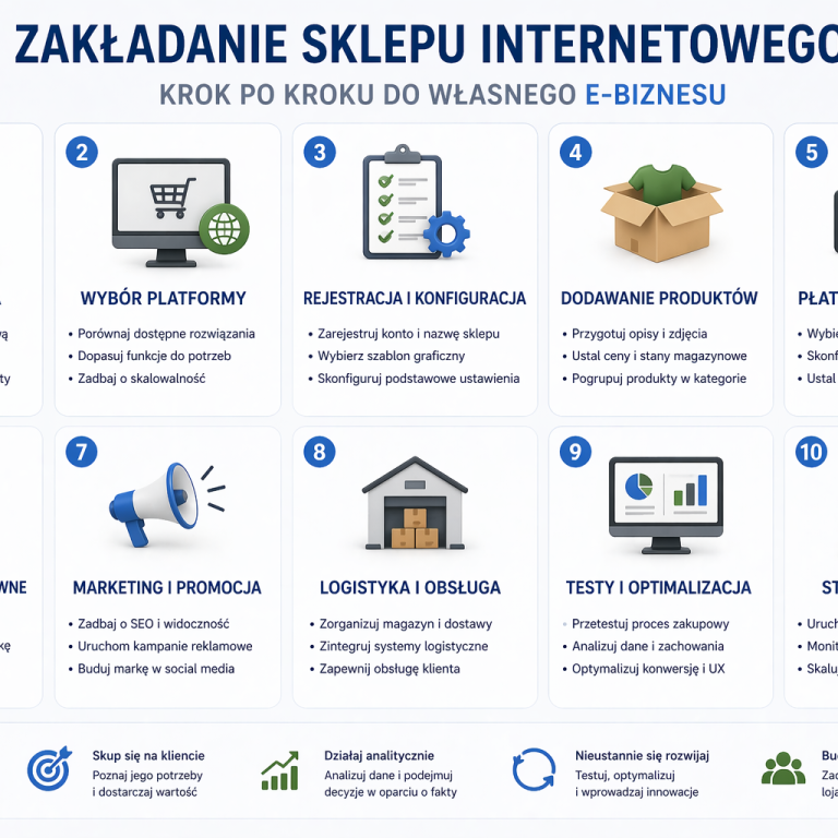 Zakładanie sklepu internetowego – krok po kroku do własnego e-biznesu
