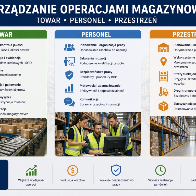 Zarządzanie operacjami magazynowymi – towar, personel i przestrzeń